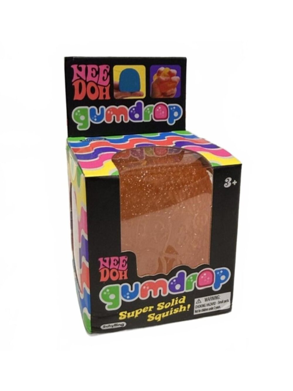 Schylling Nee Doh Gumdrop Squishy Toy - ORANGE